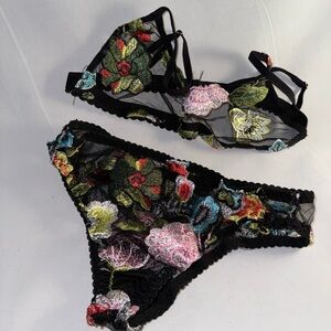 Lacy Embroidered Bra & Panty Set